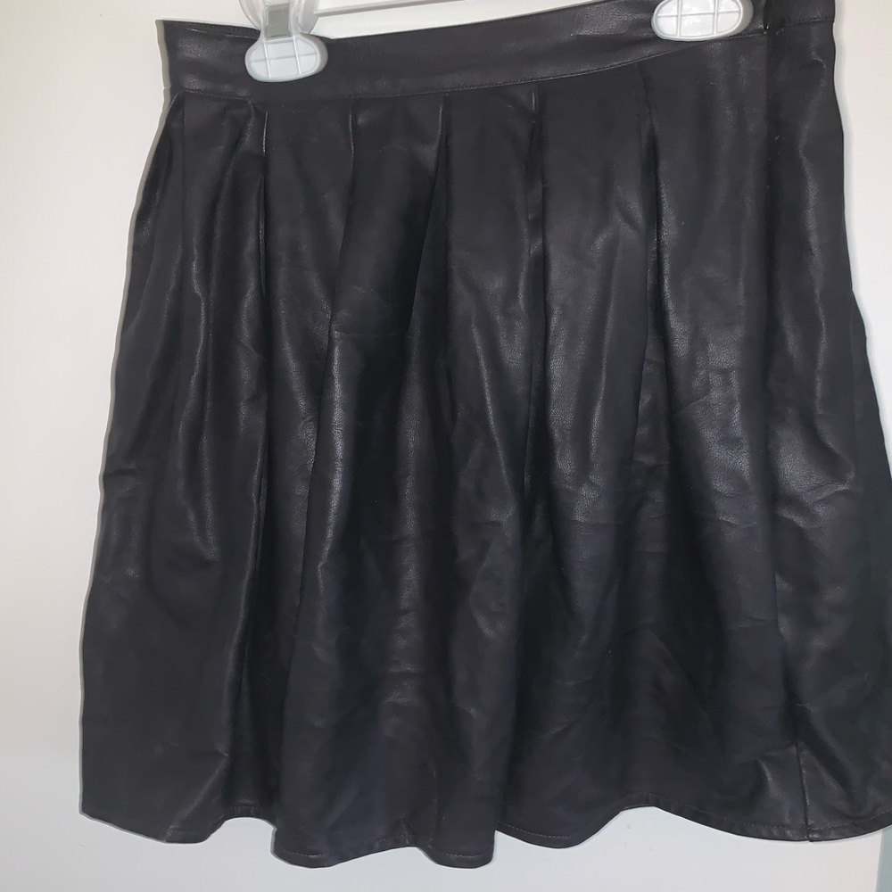 Lily white faux leather skirt